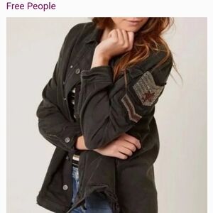 Free People Embellished Military Jacket